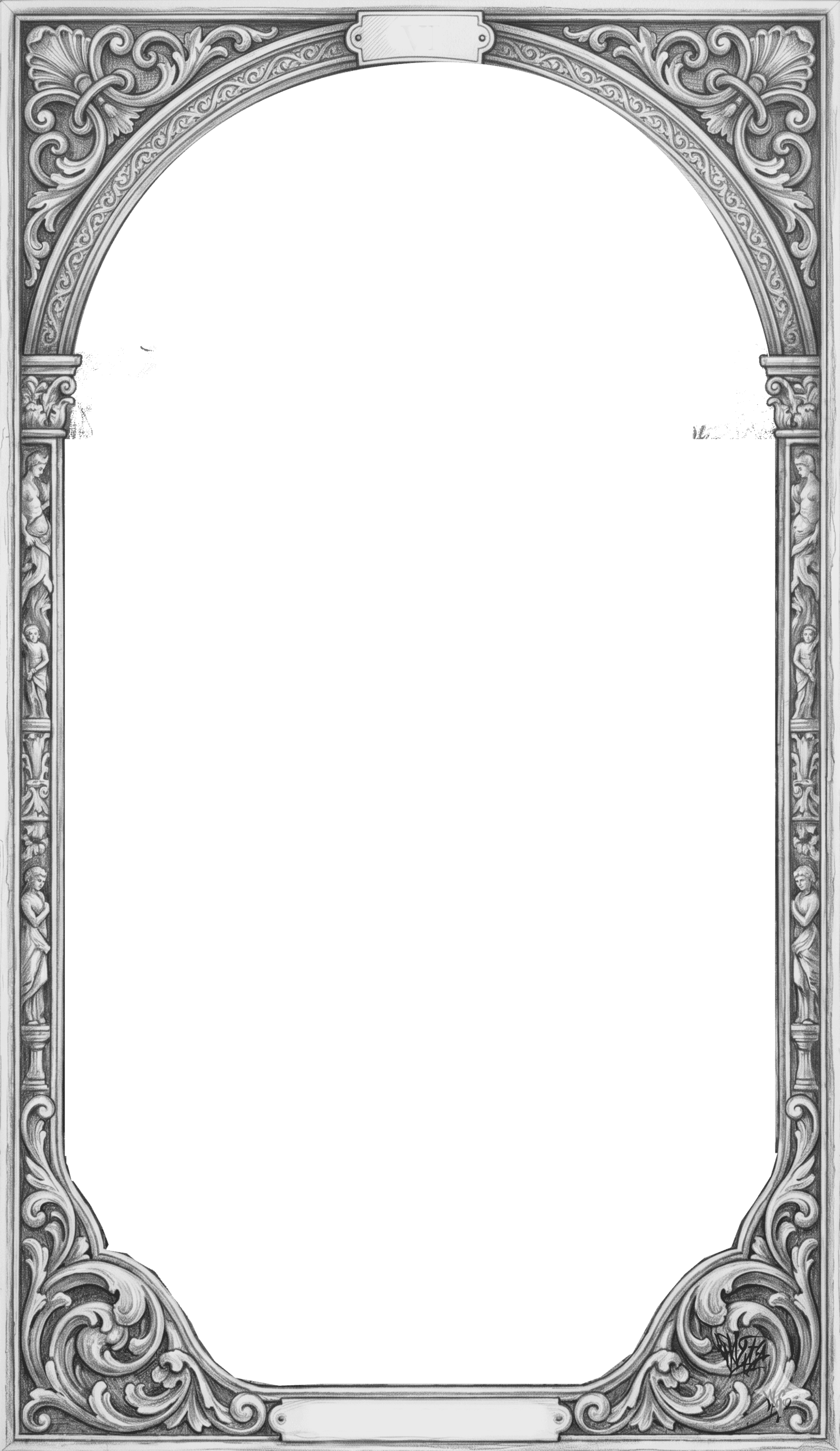 Definitive Act 1 tarot card frame for Anthologies artwork.